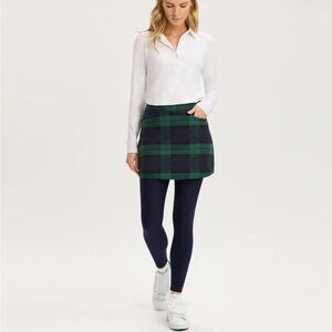 RNWK Blackwatch Skirted Legging Tartan Plaid Green and Blue Size Small
